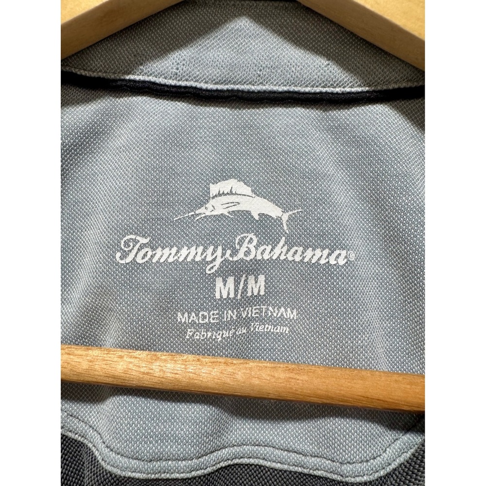 Tommy Bahama Mens Gray Tencel Blend Short Sleeve Polo Shirt Size M - Picture 7 of 7
